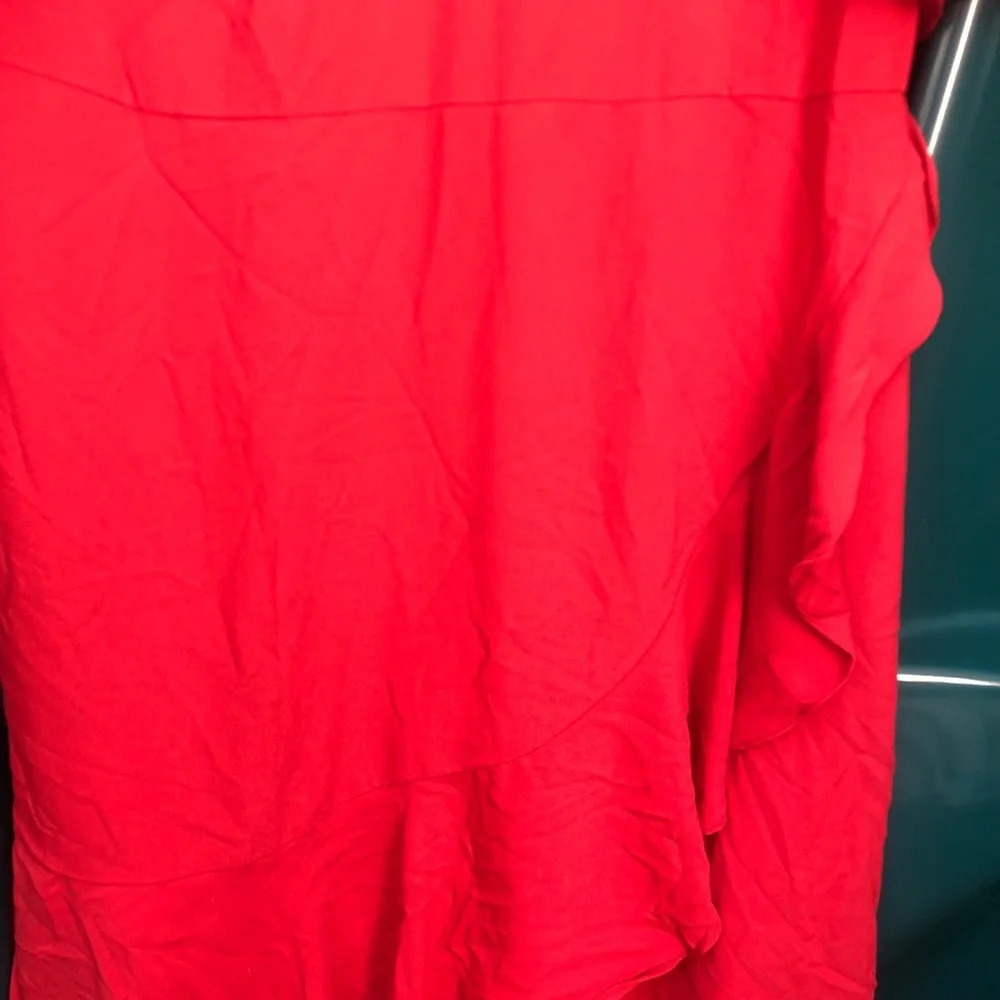 WHO WHEAT WEAR RED RUFFLE DRESS - Picture 4 of 4